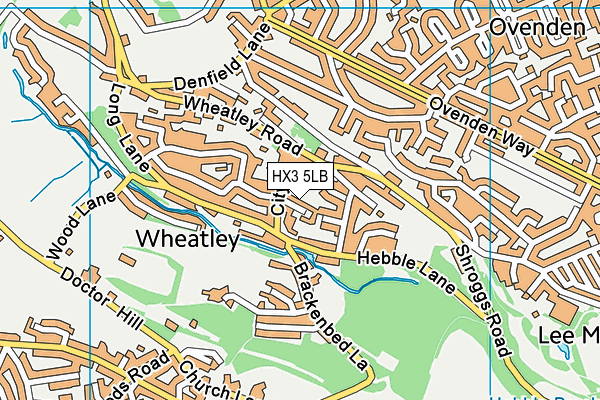 HX3 5LB map - OS VectorMap District (Ordnance Survey) HX3 5LB map - OS VectorMap District (Ordnance Survey)