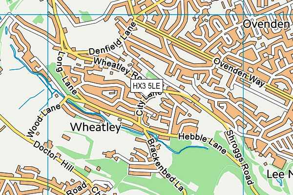 HX3 5LE map - OS VectorMap District (Ordnance Survey) HX3 5LE map - OS VectorMap District (Ordnance Survey)