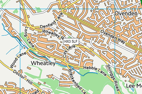 HX3 5LF map - OS VectorMap District (Ordnance Survey) HX3 5LF map - OS VectorMap District (Ordnance Survey)