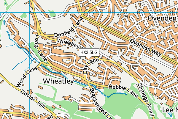 HX3 5LG map - OS VectorMap District (Ordnance Survey) HX3 5LG map - OS VectorMap District (Ordnance Survey)