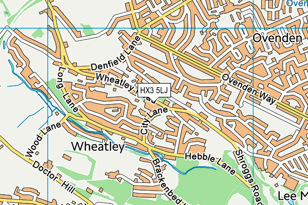 HX3 5LJ map - OS VectorMap District (Ordnance Survey) HX3 5LJ map - OS VectorMap District (Ordnance Survey)