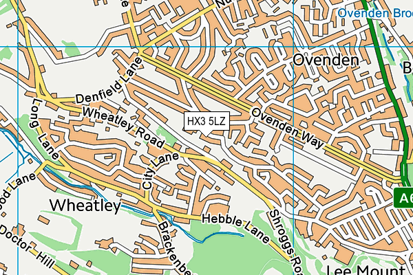 HX3 5LZ map - OS VectorMap District (Ordnance Survey) HX3 5LZ map - OS VectorMap District (Ordnance Survey)