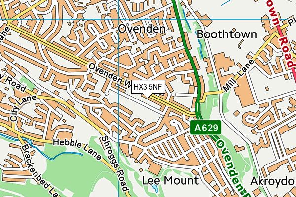 HX3 5NF map - OS VectorMap District (Ordnance Survey) HX3 5NF map - OS VectorMap District (Ordnance Survey)
