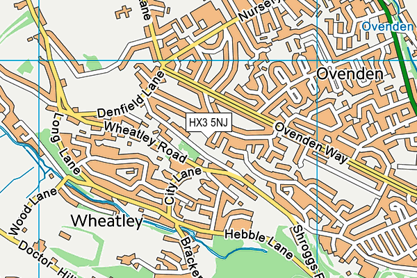 HX3 5NJ map - OS VectorMap District (Ordnance Survey) HX3 5NJ map - OS VectorMap District (Ordnance Survey)