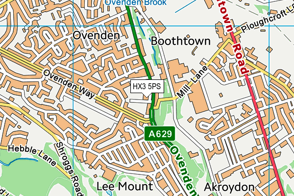 HX3 5PS map - OS VectorMap District (Ordnance Survey) HX3 5PS map - OS VectorMap District (Ordnance Survey)