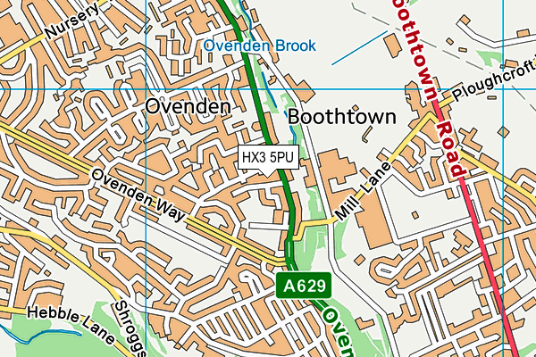 HX3 5PU map - OS VectorMap District (Ordnance Survey) HX3 5PU map - OS VectorMap District (Ordnance Survey)
