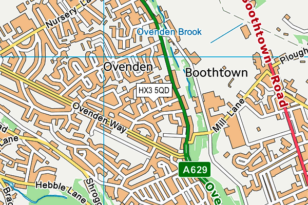 HX3 5QD map - OS VectorMap District (Ordnance Survey) HX3 5QD map - OS VectorMap District (Ordnance Survey)