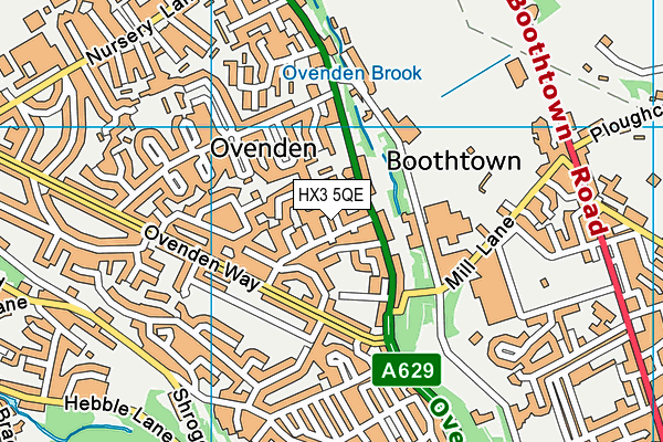 HX3 5QE map - OS VectorMap District (Ordnance Survey) HX3 5QE map - OS VectorMap District (Ordnance Survey)
