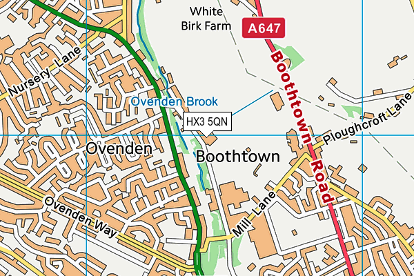 HX3 5QN map - OS VectorMap District (Ordnance Survey) HX3 5QN map - OS VectorMap District (Ordnance Survey)