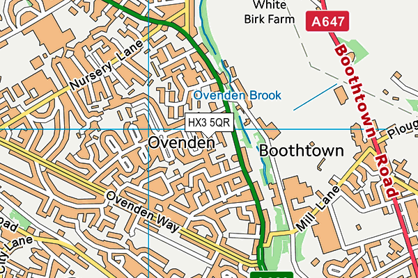 HX3 5QR map - OS VectorMap District (Ordnance Survey) HX3 5QR map - OS VectorMap District (Ordnance Survey)