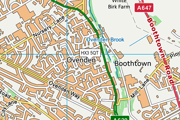 HX3 5QT map - OS VectorMap District (Ordnance Survey) HX3 5QT map - OS VectorMap District (Ordnance Survey)