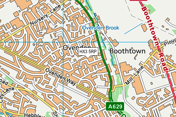 HX3 5RP map - OS VectorMap District (Ordnance Survey) HX3 5RP map - OS VectorMap District (Ordnance Survey)