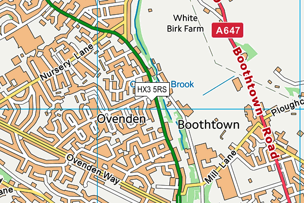 HX3 5RS map - OS VectorMap District (Ordnance Survey) HX3 5RS map - OS VectorMap District (Ordnance Survey)