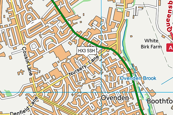 HX3 5SH map - OS VectorMap District (Ordnance Survey) HX3 5SH map - OS VectorMap District (Ordnance Survey)