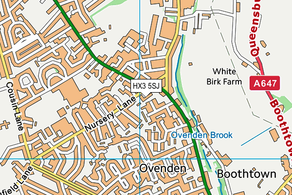 HX3 5SJ map - OS VectorMap District (Ordnance Survey) HX3 5SJ map - OS VectorMap District (Ordnance Survey)