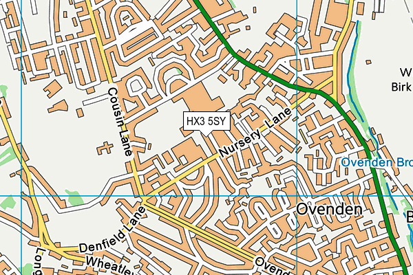HX3 5SY map - OS VectorMap District (Ordnance Survey) HX3 5SY map - OS VectorMap District (Ordnance Survey)