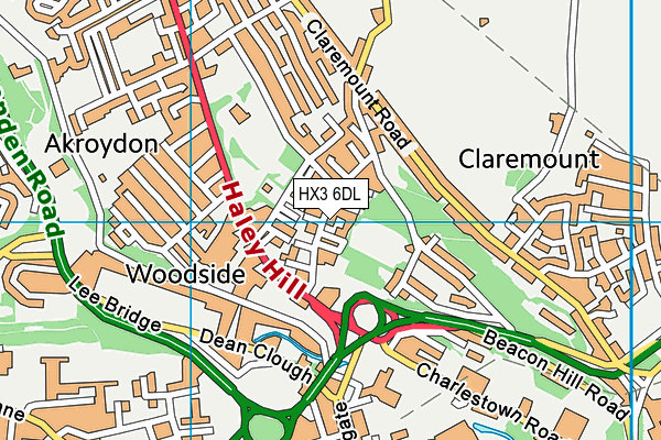 HX3 6DL map - OS VectorMap District (Ordnance Survey) HX3 6DL map - OS VectorMap District (Ordnance Survey)