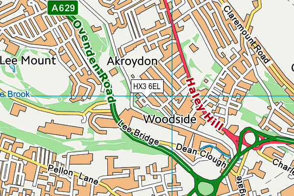 HX3 6EL map - OS VectorMap District (Ordnance Survey) HX3 6EL map - OS VectorMap District (Ordnance Survey)
