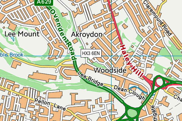 HX3 6EN map - OS VectorMap District (Ordnance Survey) HX3 6EN map - OS VectorMap District (Ordnance Survey)