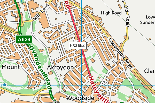 HX3 6EZ map - OS VectorMap District (Ordnance Survey) HX3 6EZ map - OS VectorMap District (Ordnance Survey)