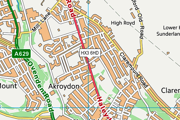 HX3 6HD map - OS VectorMap District (Ordnance Survey) HX3 6HD map - OS VectorMap District (Ordnance Survey)