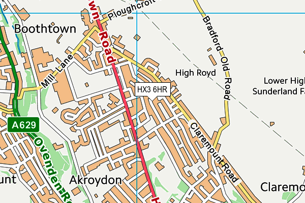 HX3 6HR map - OS VectorMap District (Ordnance Survey) HX3 6HR map - OS VectorMap District (Ordnance Survey)