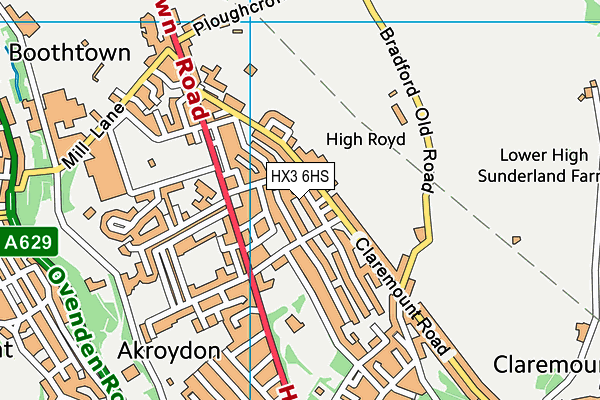 HX3 6HS map - OS VectorMap District (Ordnance Survey) HX3 6HS map - OS VectorMap District (Ordnance Survey)