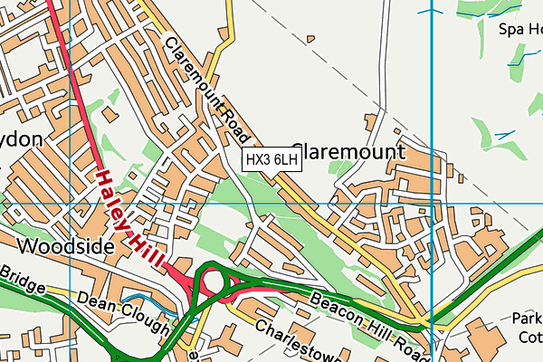 HX3 6LH map - OS VectorMap District (Ordnance Survey) HX3 6LH map - OS VectorMap District (Ordnance Survey)