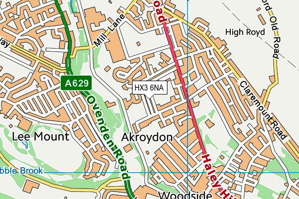 HX3 6NA map - OS VectorMap District (Ordnance Survey) HX3 6NA map - OS VectorMap District (Ordnance Survey)