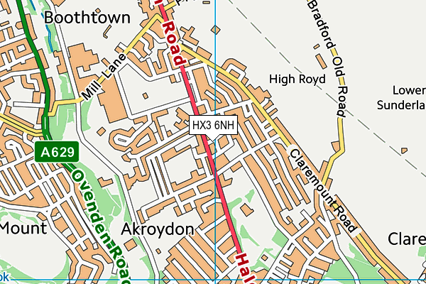HX3 6NH map - OS VectorMap District (Ordnance Survey) HX3 6NH map - OS VectorMap District (Ordnance Survey)