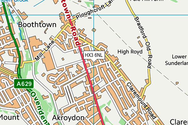 HX3 6NL map - OS VectorMap District (Ordnance Survey) HX3 6NL map - OS VectorMap District (Ordnance Survey)