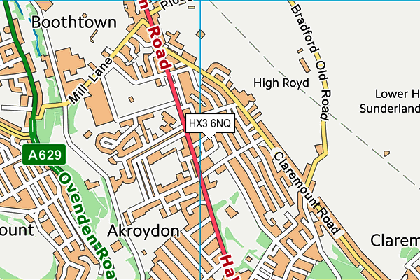 HX3 6NQ map - OS VectorMap District (Ordnance Survey) HX3 6NQ map - OS VectorMap District (Ordnance Survey)