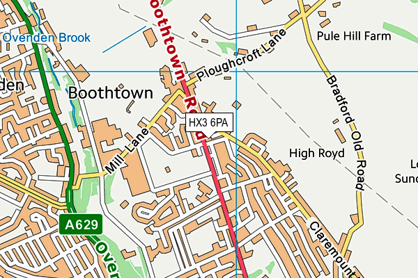 HX3 6PA map - OS VectorMap District (Ordnance Survey) HX3 6PA map - OS VectorMap District (Ordnance Survey)