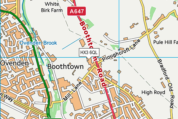 HX3 6QL map - OS VectorMap District (Ordnance Survey) HX3 6QL map - OS VectorMap District (Ordnance Survey)