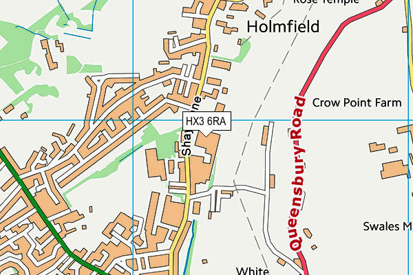 HX3 6RA map - OS VectorMap District (Ordnance Survey)