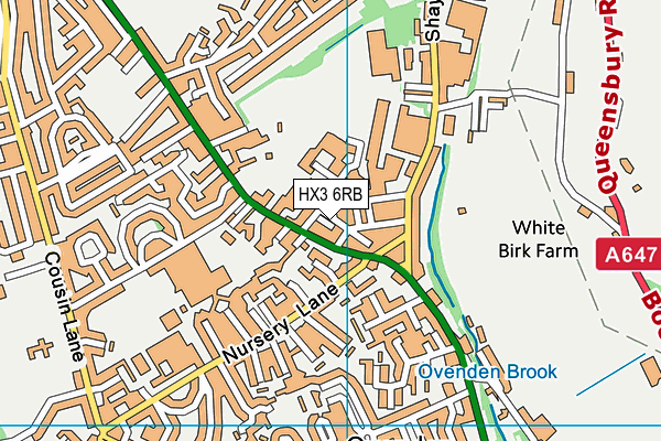 HX3 6RB map - OS VectorMap District (Ordnance Survey) HX3 6RB map - OS VectorMap District (Ordnance Survey)
