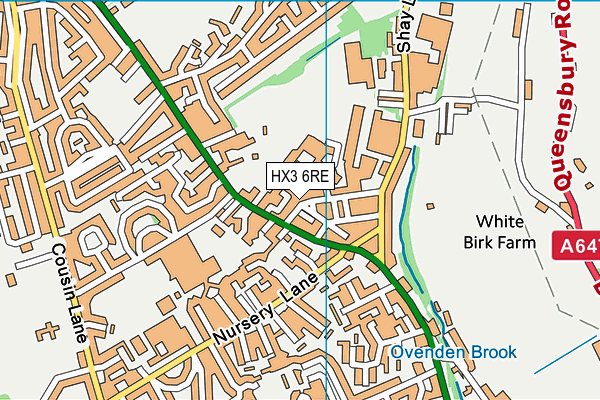 HX3 6RE map - OS VectorMap District (Ordnance Survey) HX3 6RE map - OS VectorMap District (Ordnance Survey)