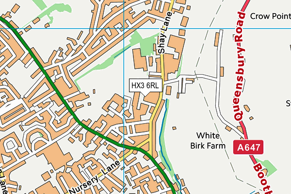 HX3 6RL map - OS VectorMap District (Ordnance Survey) HX3 6RL map - OS VectorMap District (Ordnance Survey)