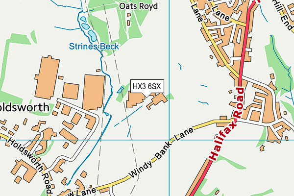 HX3 6SX map - OS VectorMap District (Ordnance Survey) HX3 6SX map - OS VectorMap District (Ordnance Survey)