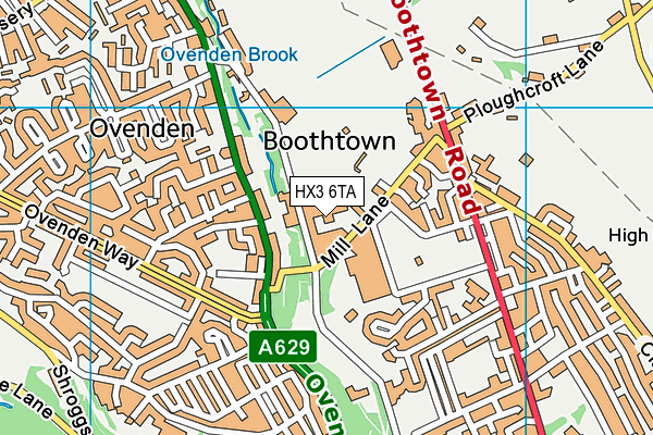 HX3 6TA map - OS VectorMap District (Ordnance Survey) HX3 6TA map - OS VectorMap District (Ordnance Survey)