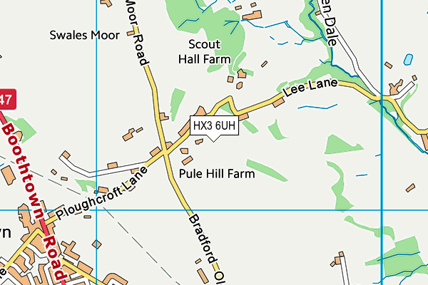 HX3 6UH map - OS VectorMap District (Ordnance Survey) HX3 6UH map - OS VectorMap District (Ordnance Survey)