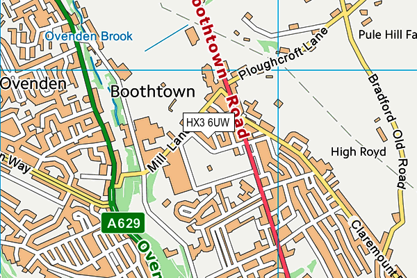HX3 6UW map - OS VectorMap District (Ordnance Survey) HX3 6UW map - OS VectorMap District (Ordnance Survey)