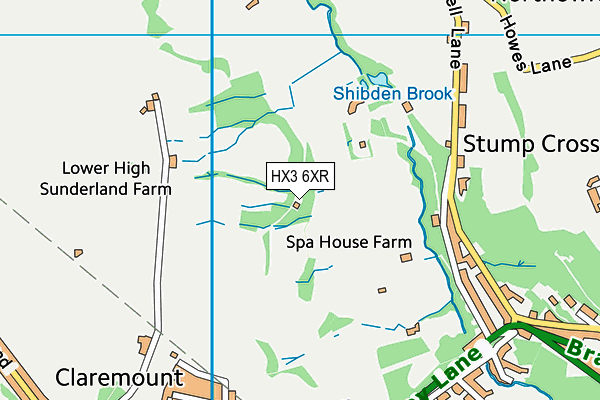 HX3 6XR map - OS VectorMap District (Ordnance Survey)