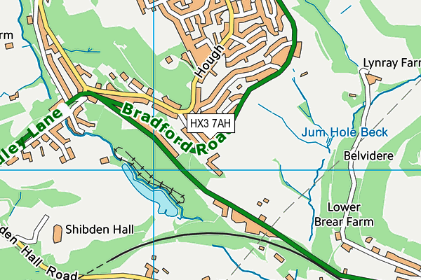 HX3 7AH map - OS VectorMap District (Ordnance Survey) HX3 7AH map - OS VectorMap District (Ordnance Survey)