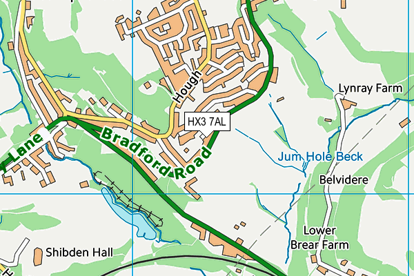 HX3 7AL map - OS VectorMap District (Ordnance Survey) HX3 7AL map - OS VectorMap District (Ordnance Survey)