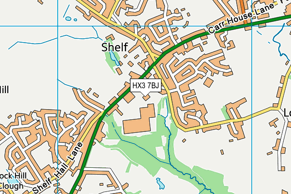 HX3 7BJ map - OS VectorMap District (Ordnance Survey) HX3 7BJ map - OS VectorMap District (Ordnance Survey)