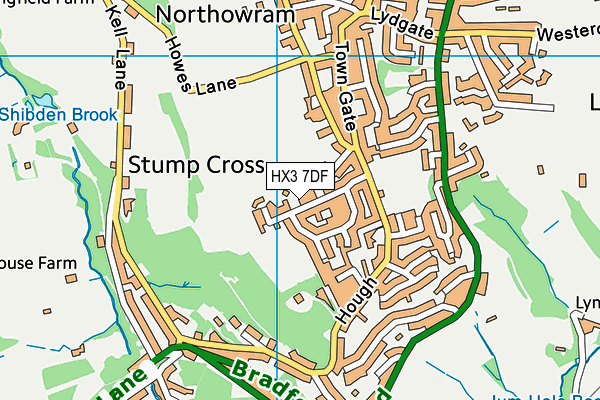 HX3 7DF map - OS VectorMap District (Ordnance Survey) HX3 7DF map - OS VectorMap District (Ordnance Survey)
