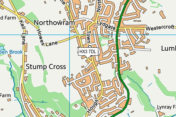 HX3 7DL map - OS VectorMap District (Ordnance Survey) HX3 7DL map - OS VectorMap District (Ordnance Survey)
