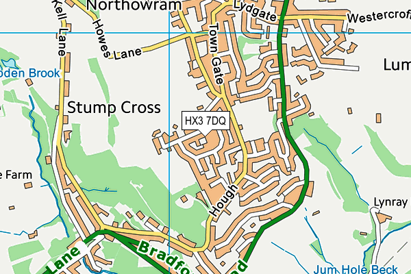 HX3 7DQ map - OS VectorMap District (Ordnance Survey) HX3 7DQ map - OS VectorMap District (Ordnance Survey)