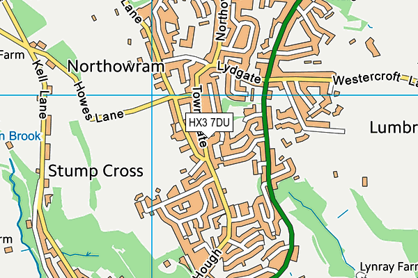 HX3 7DU map - OS VectorMap District (Ordnance Survey) HX3 7DU map - OS VectorMap District (Ordnance Survey)